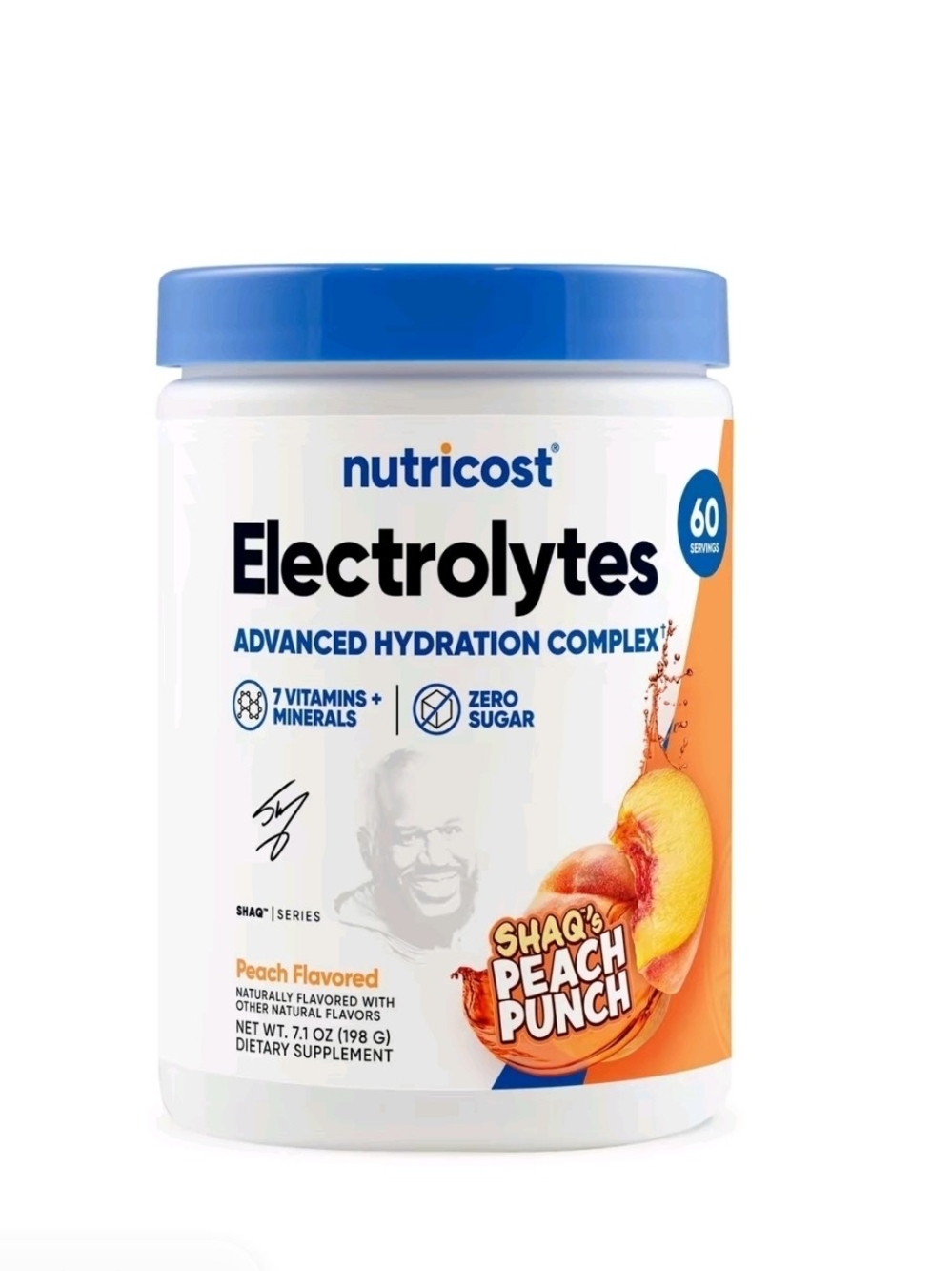 Nutricost Electrolytes Peach Punch - White & Blue Tub